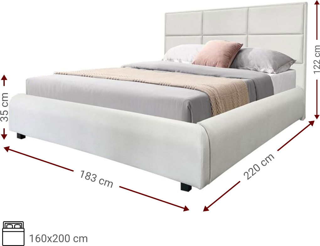 Επενδυμένο κρεβάτι Karen-Petrol 2