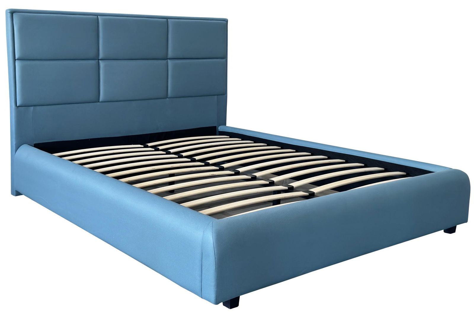 Επενδυμένο κρεβάτι Karen-Petrol 4