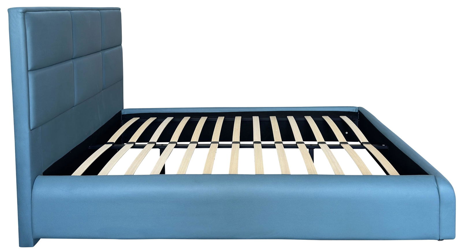 Επενδυμένο κρεβάτι Karen-Petrol 5