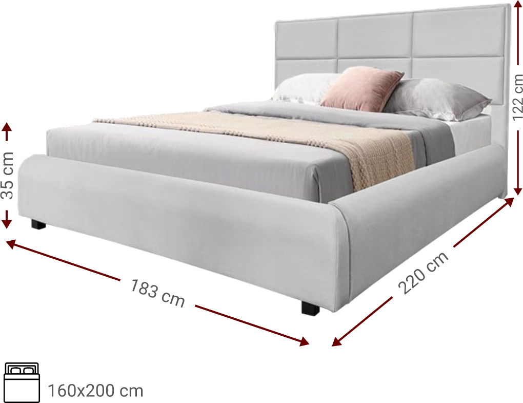 Επενδυμένο κρεβάτι Karen 6