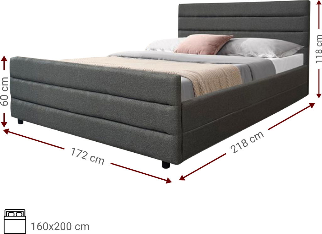 Επενδυμένο κρεβάτι Helen 3