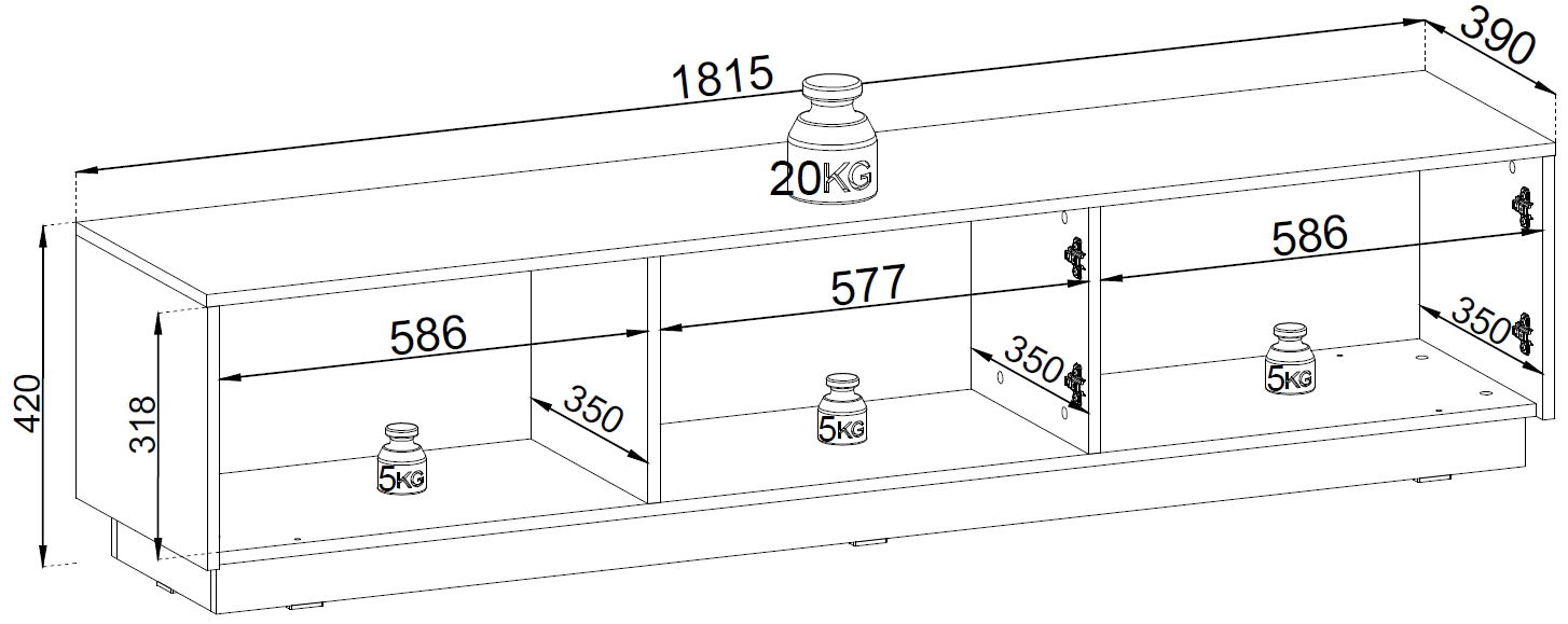Έπιπλο τηλεόρασης Imperial 3