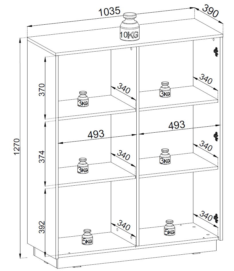 Μπουφές Imperial long 4