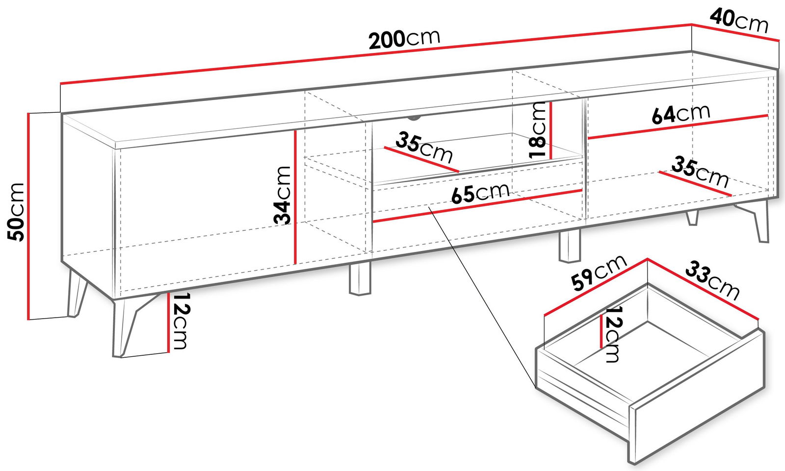 Έπιπλο τηλεόρασης Aurora II 3