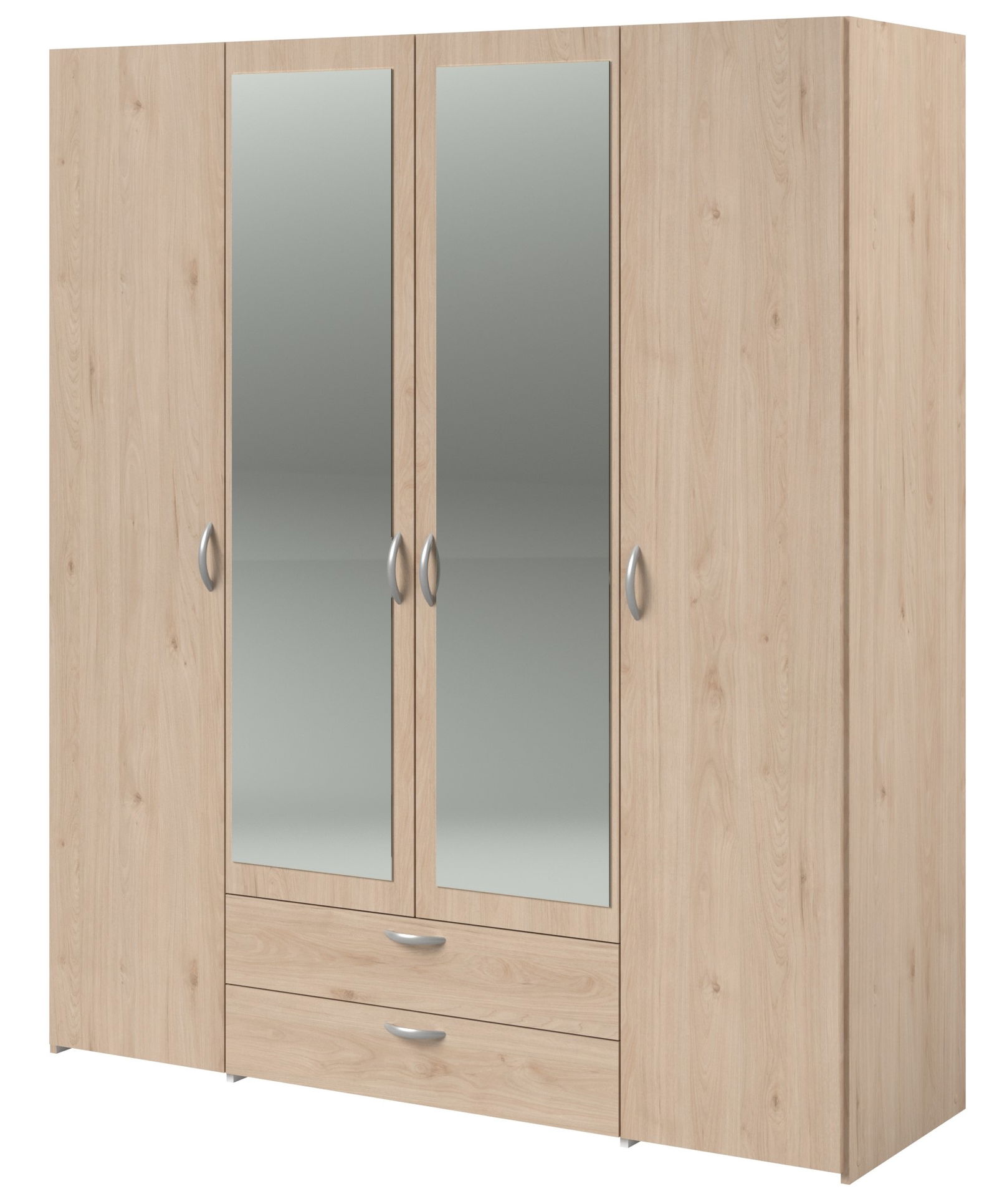 Ντουλάπα Dorm τετράφυλλη με καθρέπτη-Fusiko 1