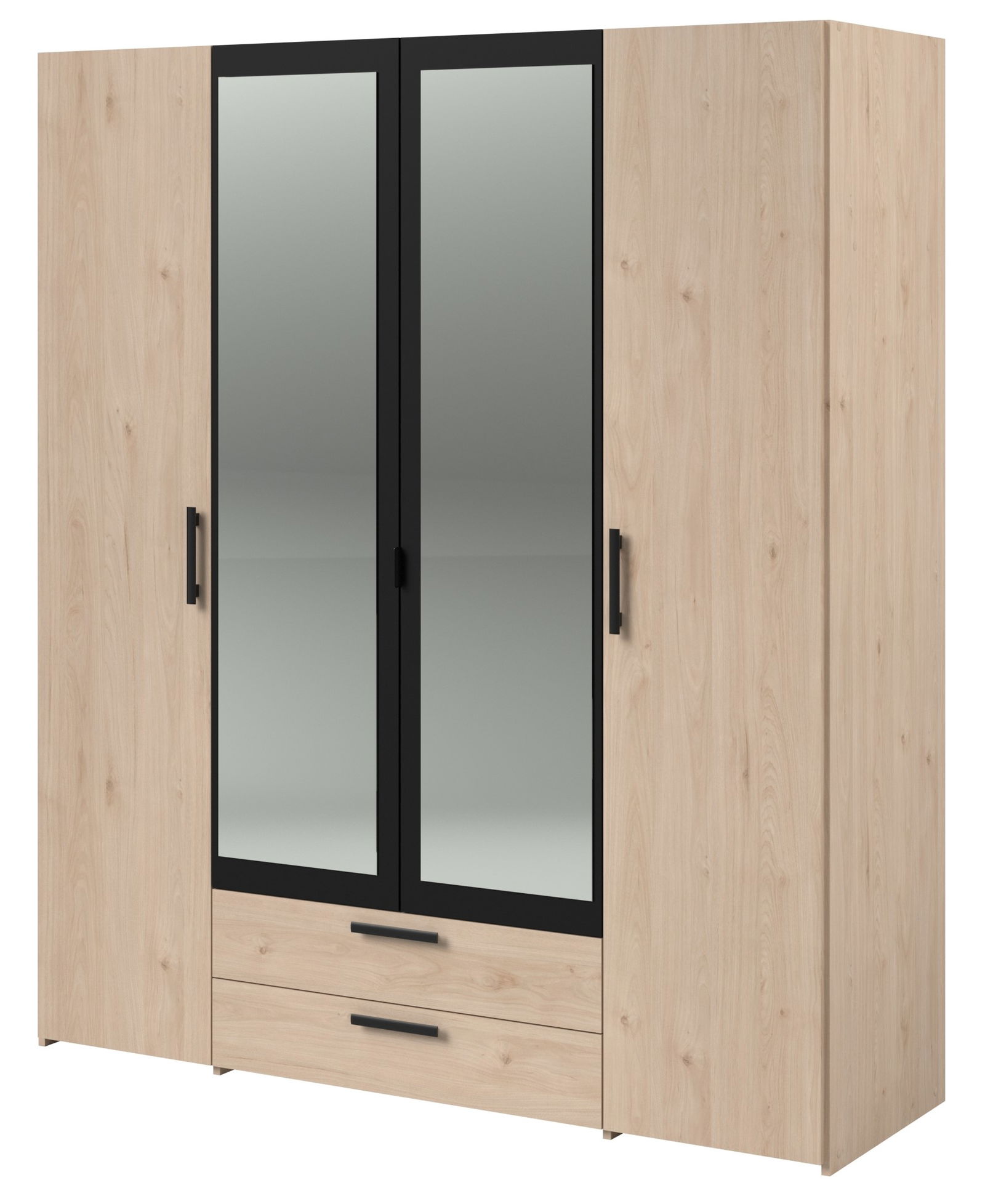 Ντουλάπα Dorm τετράφυλλη με καθρέπτη-Mauro 1