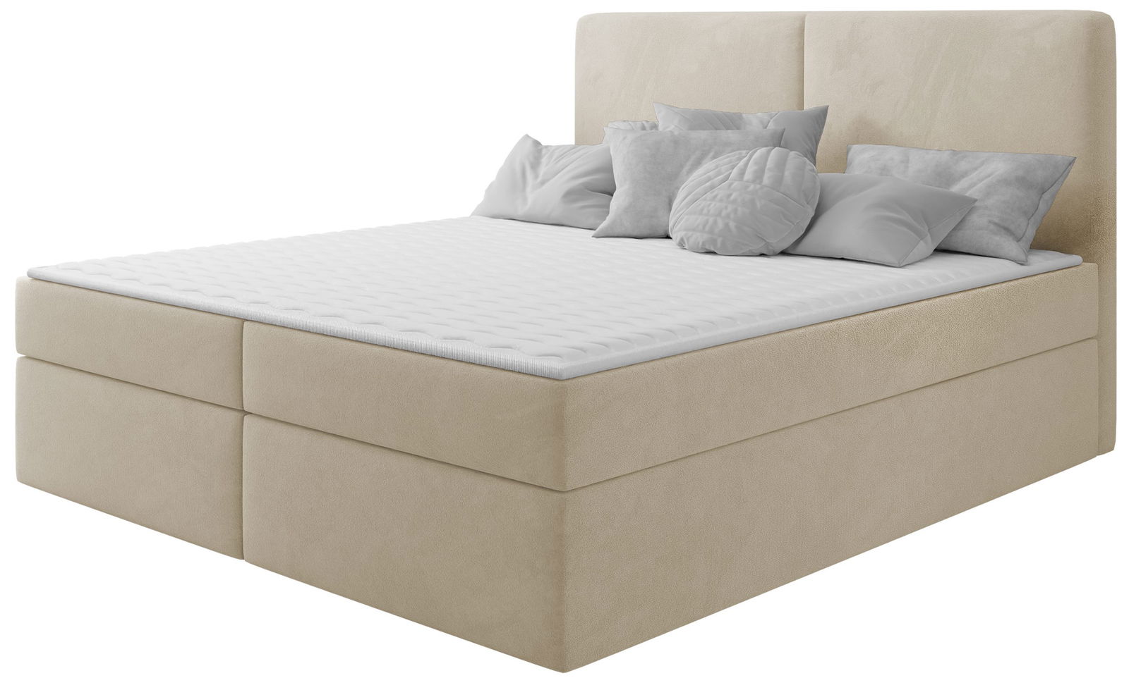 Επενδυμένο κρεβάτι Claire με στρώμα και ανώστρωμα-Mpez-160 x 200 1