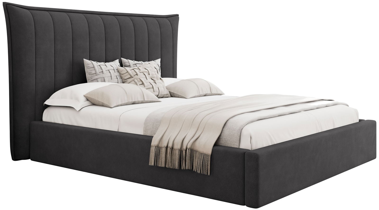 Επενδυμένο κρεβάτι Lilkus-Gkri Skouro-160 x 200 1