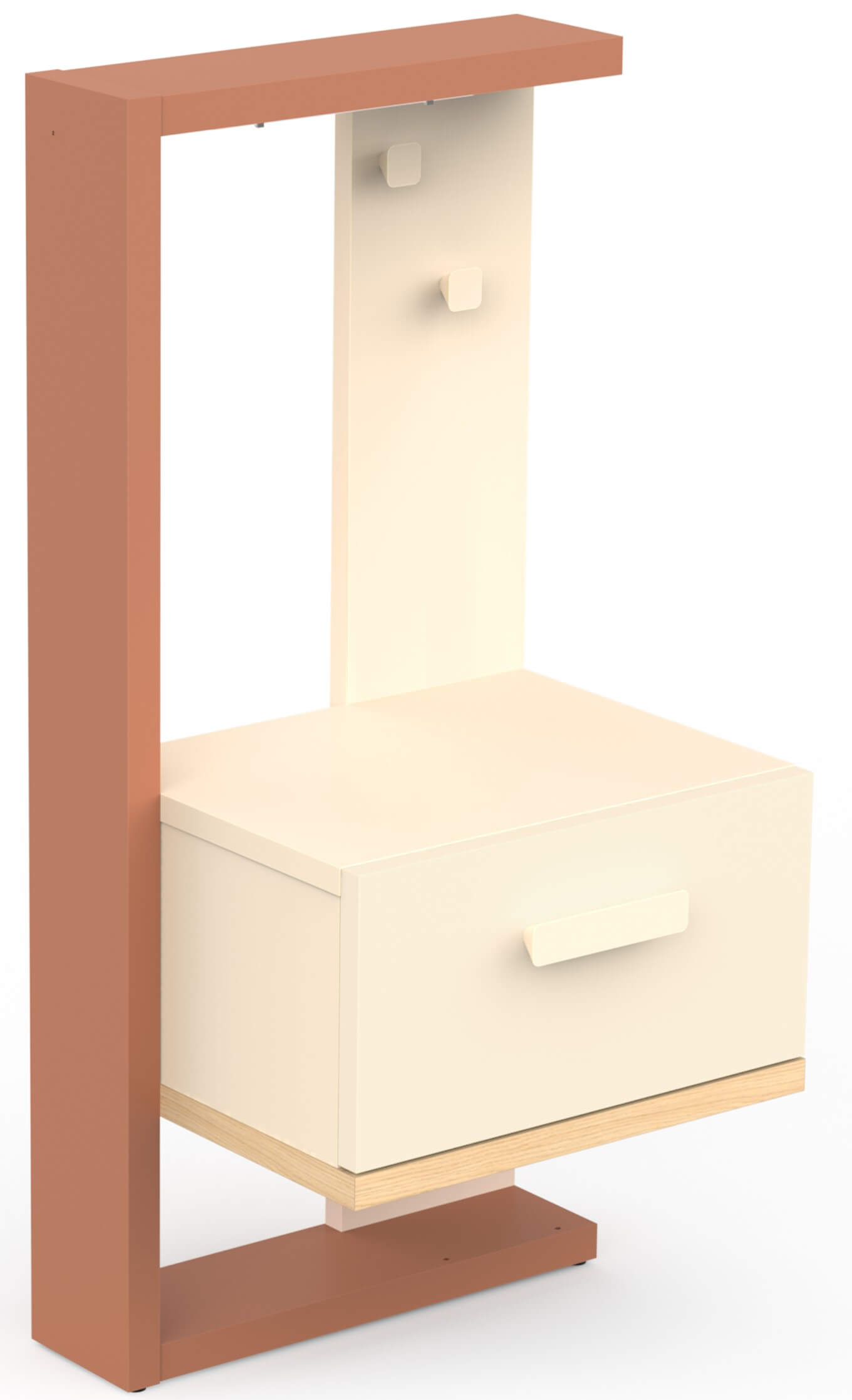 Κομοδίνο Camilla-Terracotta 1