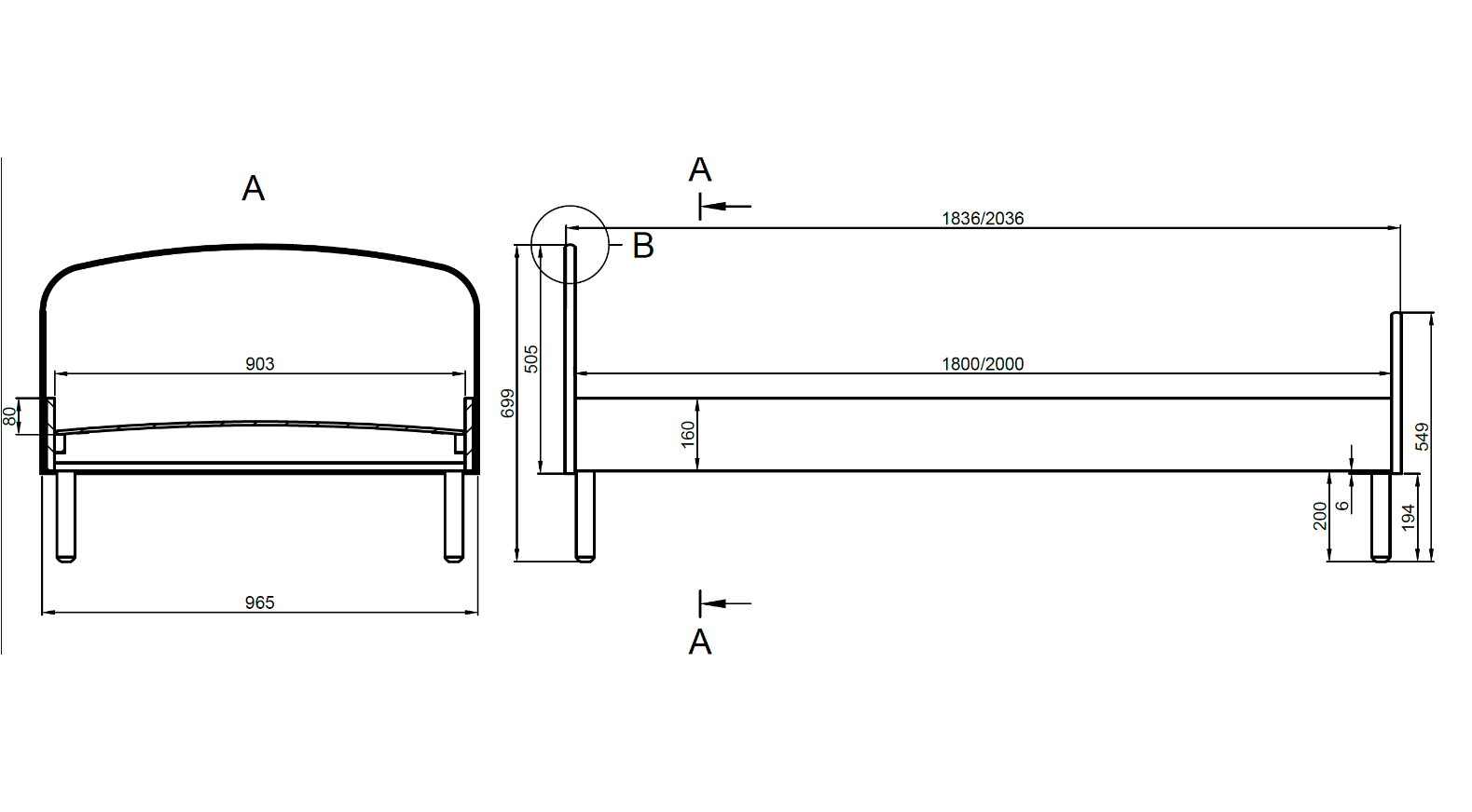 Παιδικό κρεβάτι Emma-180 x 90 3
