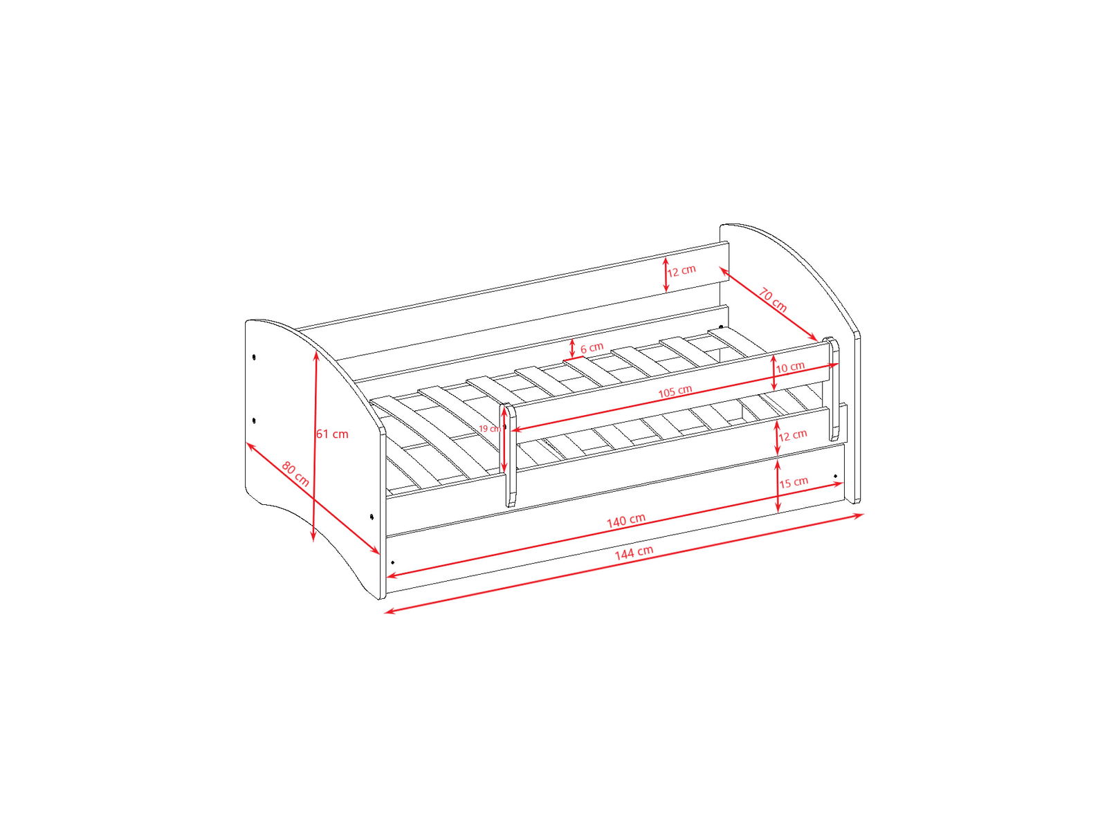 Παιδικό κρεβάτι Babydreams Cartoon 3