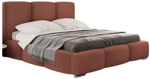 Επενδυμένο κρεβάτι Olweria-Kafe-Kokkino-160 x 200 1