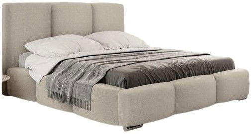 Επενδυμένο κρεβάτι Olweria-Krem-160 x 200 1