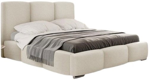 Επενδυμένο κρεβάτι Olweria-Leuko - Mpez-140 x 200 1