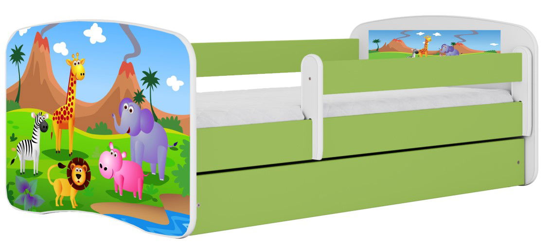Παιδικό κρεβάτι Babydreams Cartoon-Prasino-180 x 80-Safari 1