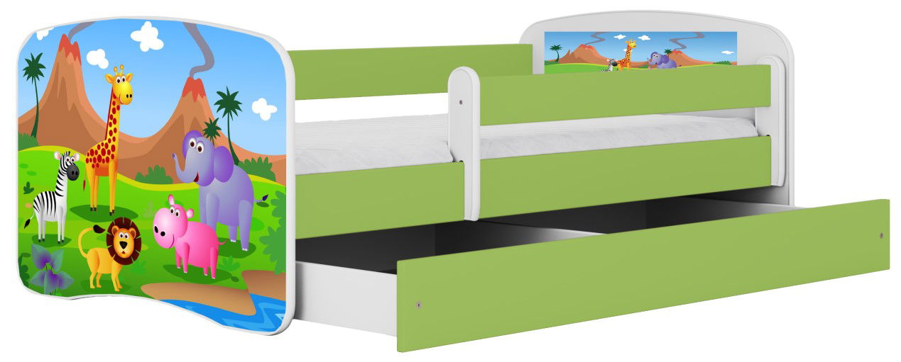Παιδικό κρεβάτι Babydreams Cartoon-Prasino-140 x 70-Safari 5