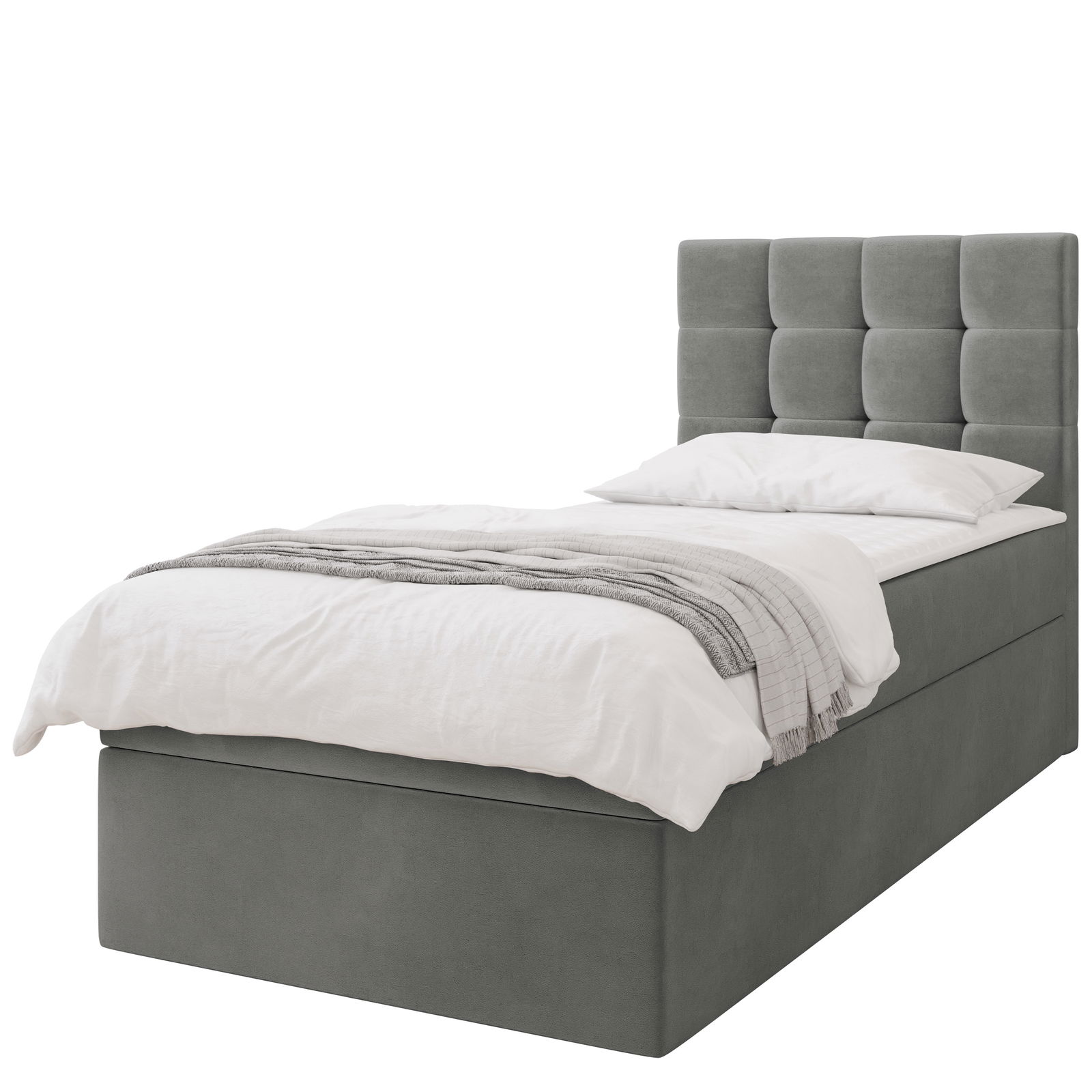 Επενδυμένο κρεβάτι Cineplex-Gkri Skouro-80 x 200 1