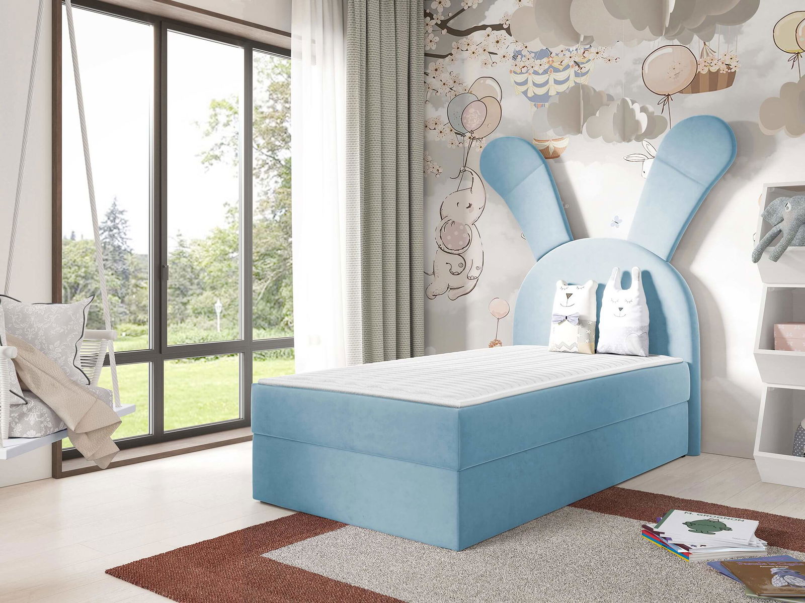 Επενδυμένο κρεβάτι Bunny Light 2