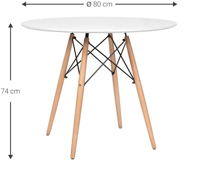 Τραπέζι Fiorino Round-Leuko 3