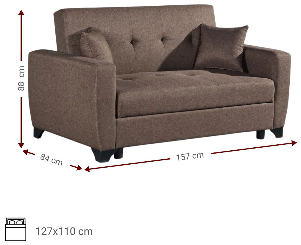 Καναπές - κρεβάτι Baron διθέσιος 3