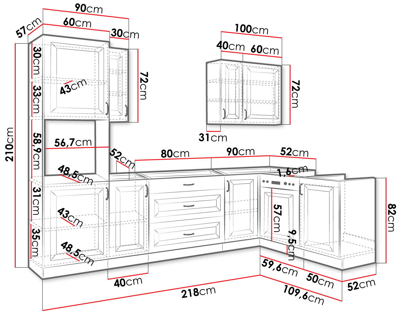 Σύνθεση κουζίνας Retroline I 3
