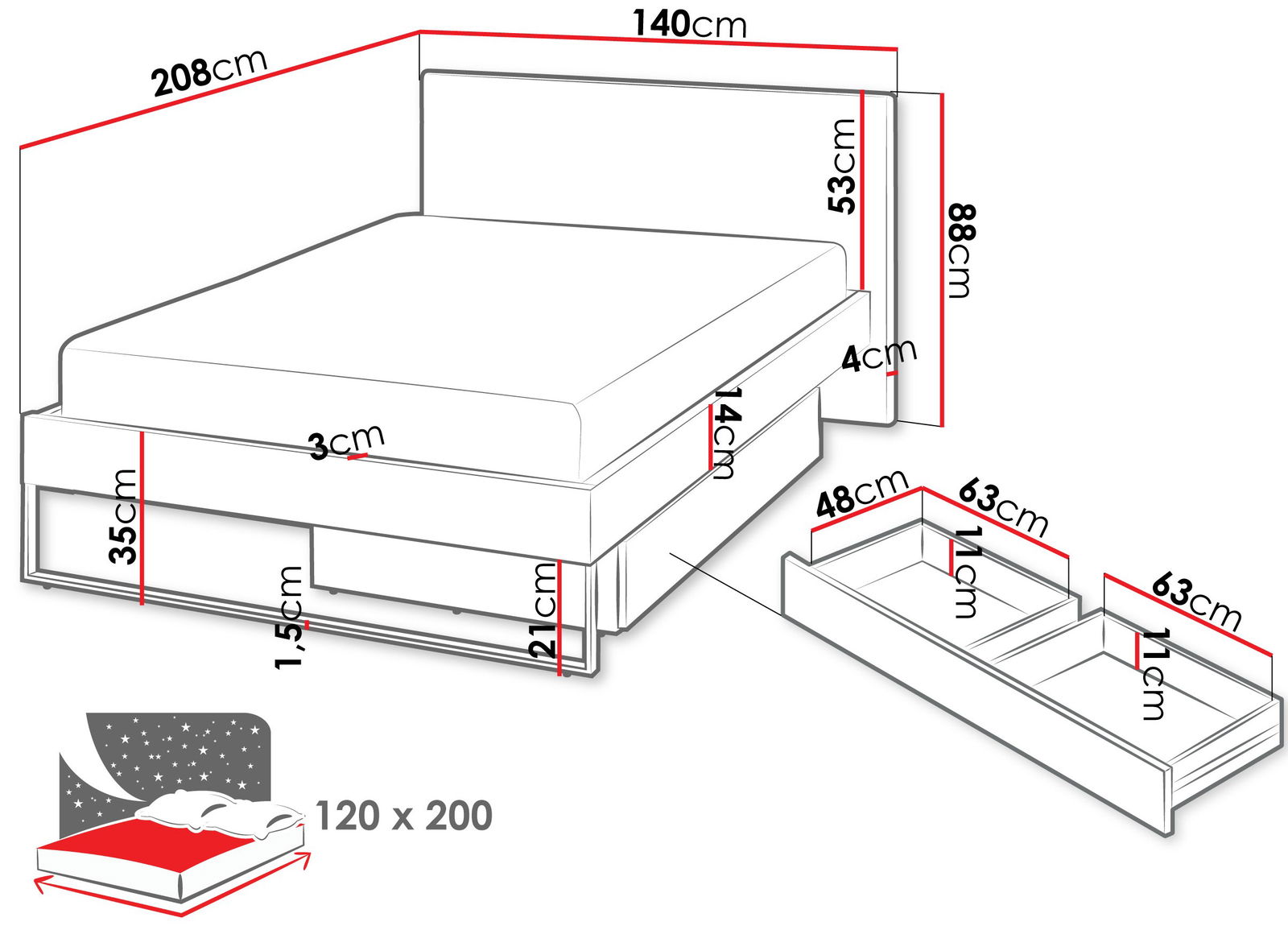 Κρεβάτι Sigma 3