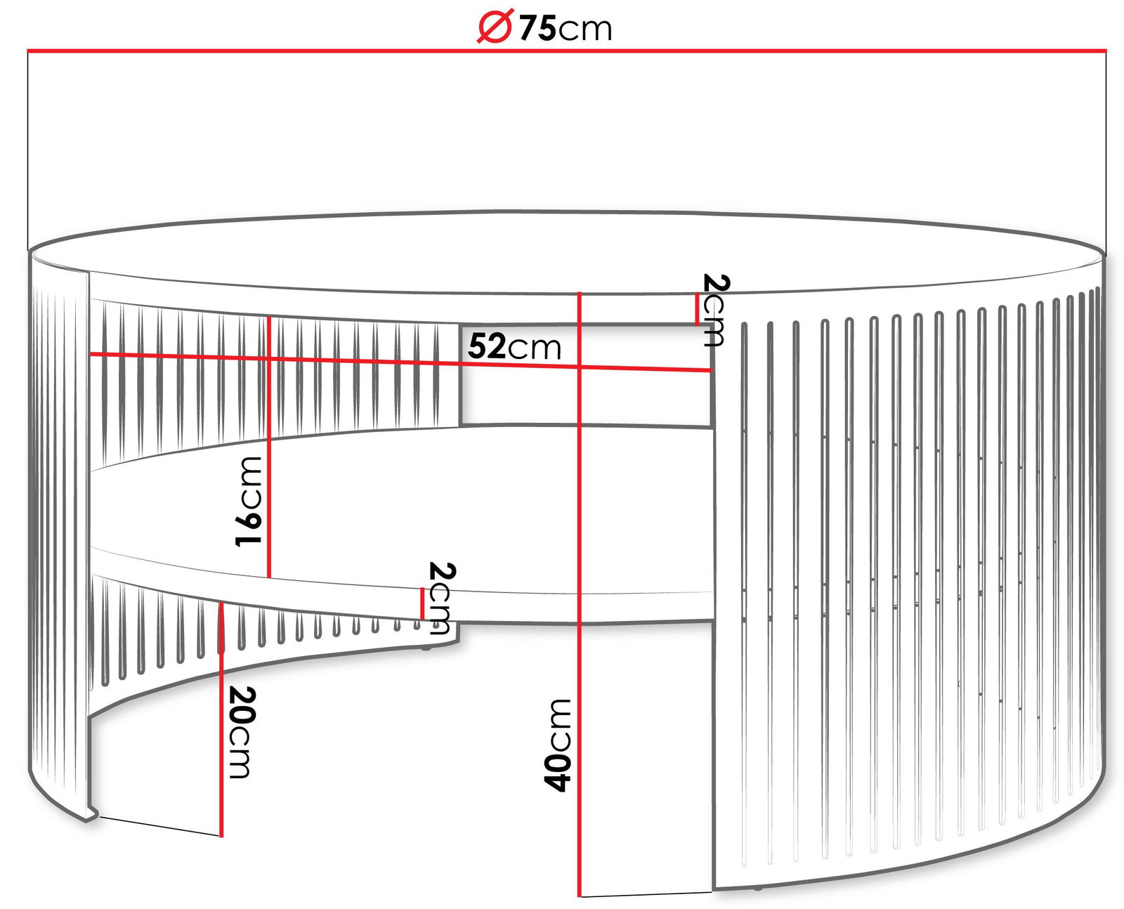 Τραπεζάκι σαλονιού Fikoli Ember 3