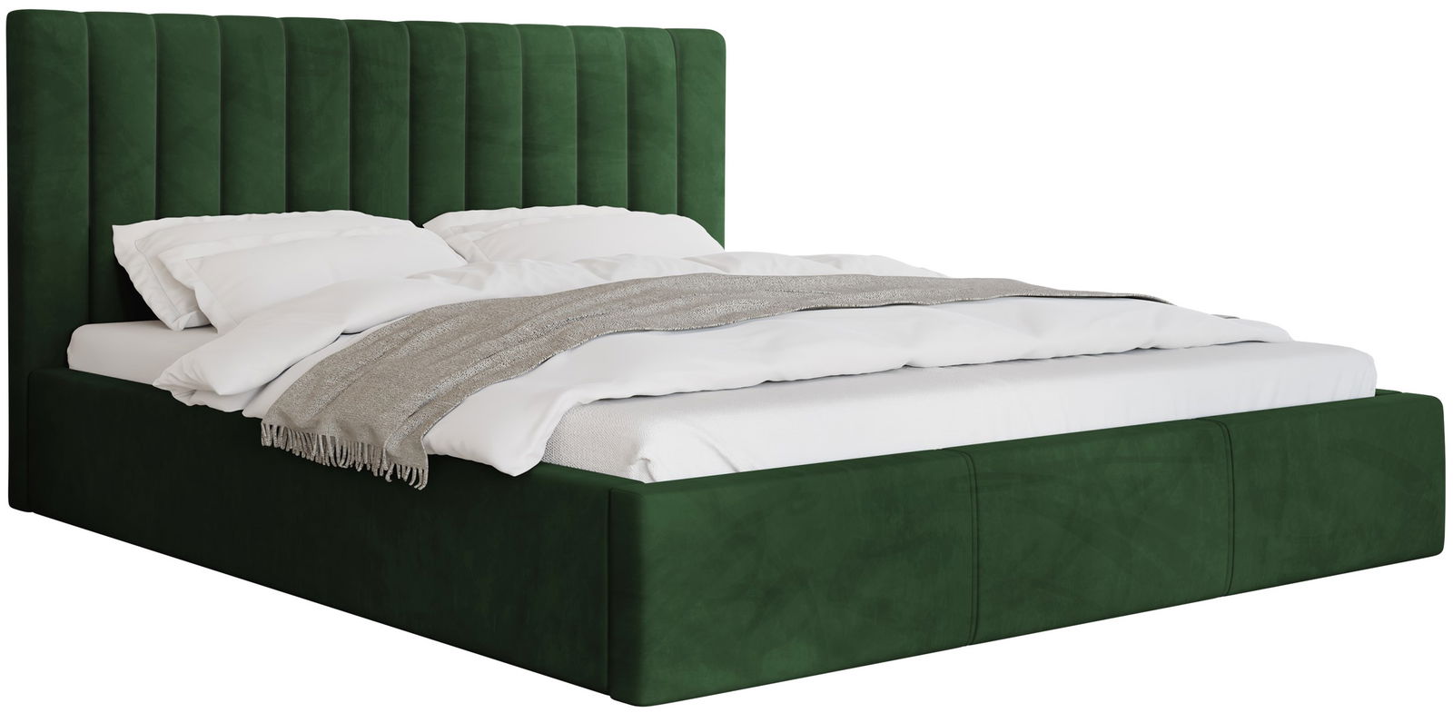 Επενδυμένο κρεβάτι Cosmos-Prasino-200 x 200 1