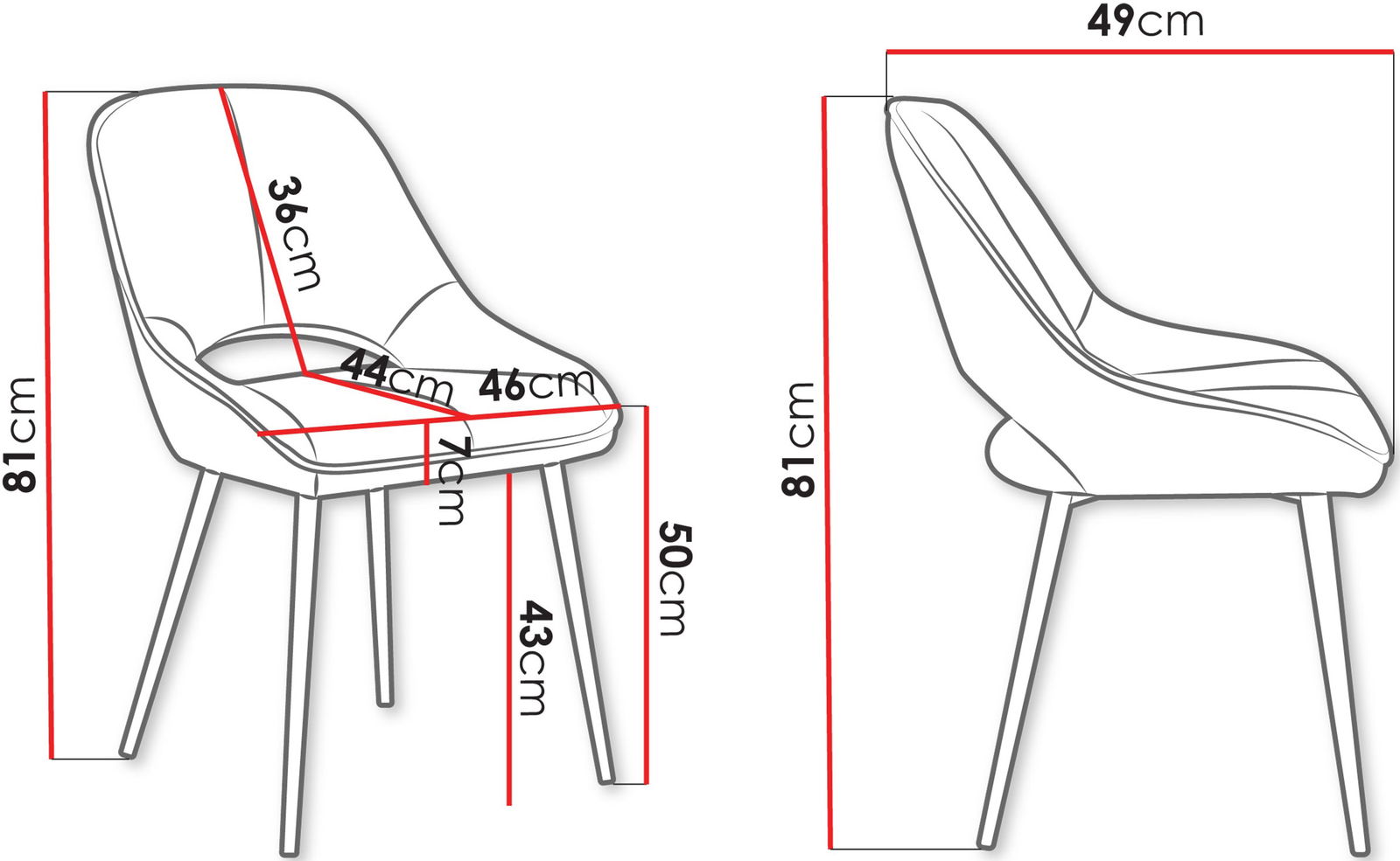 Καρέκλα Muz 1143 2τμχ 3