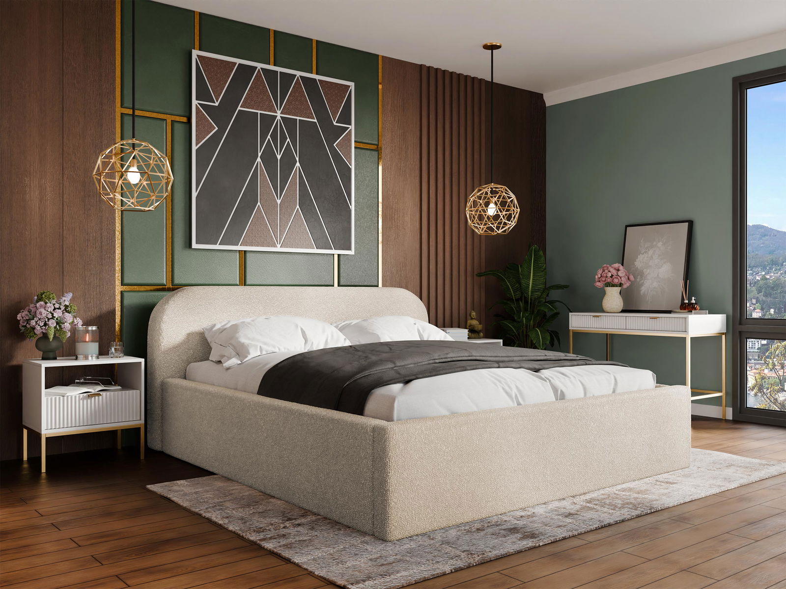 Επενδυμένο κρεβάτι Deisin 2