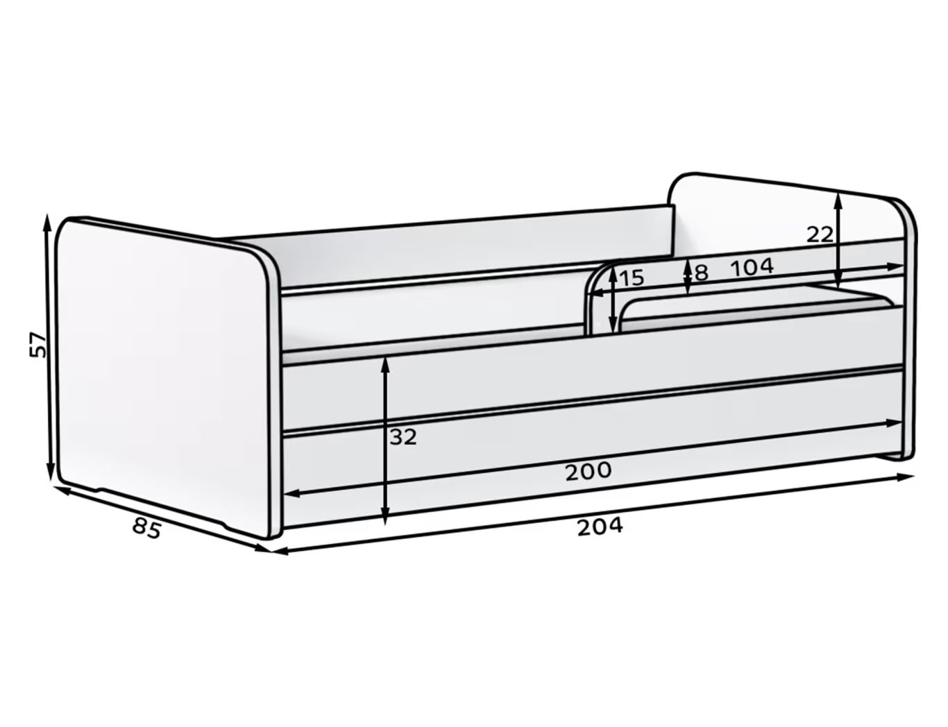 Κρεβάτι Doreli-200 x 80 3