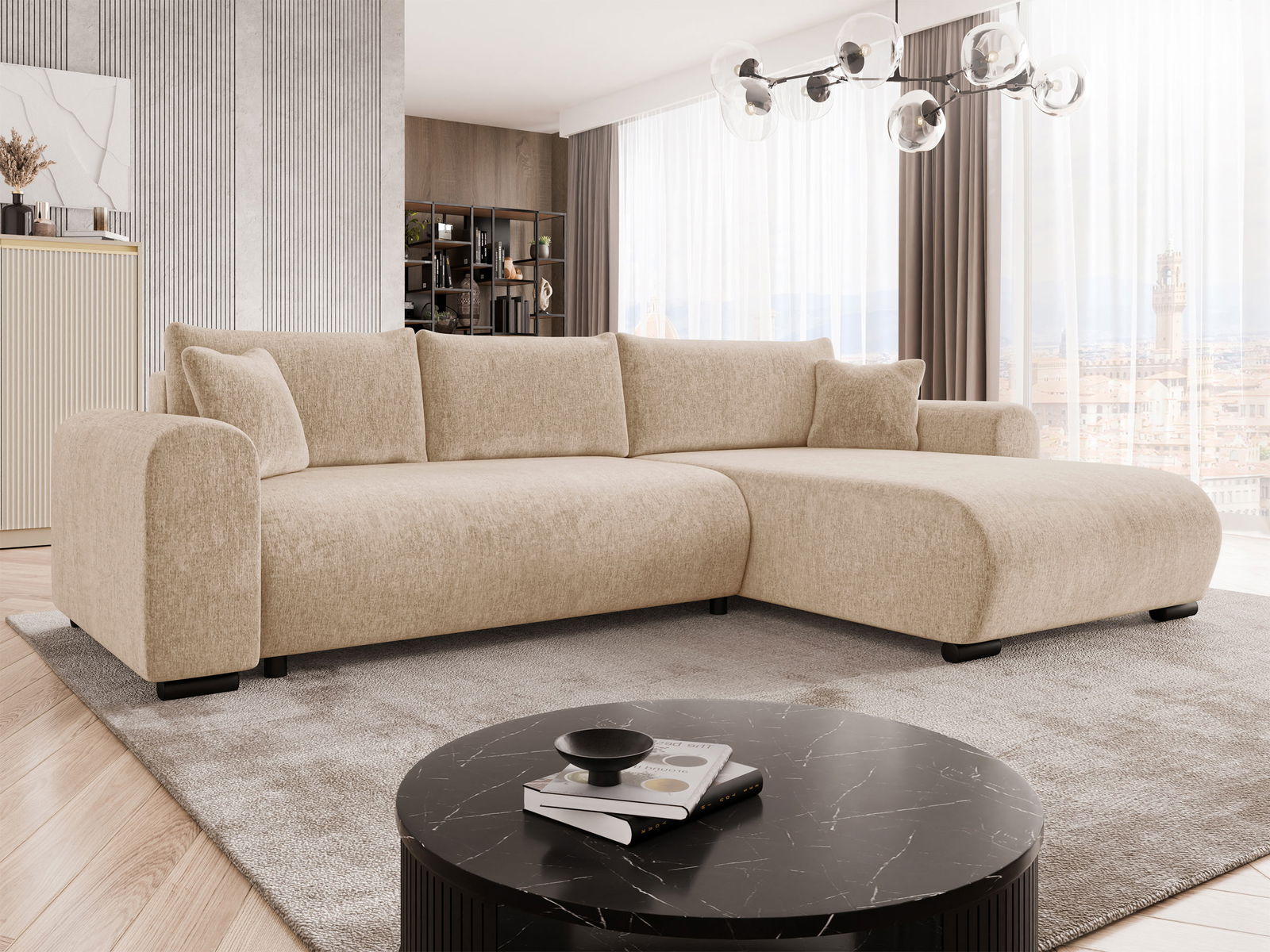 Γωνιακός καναπές Merkos 2