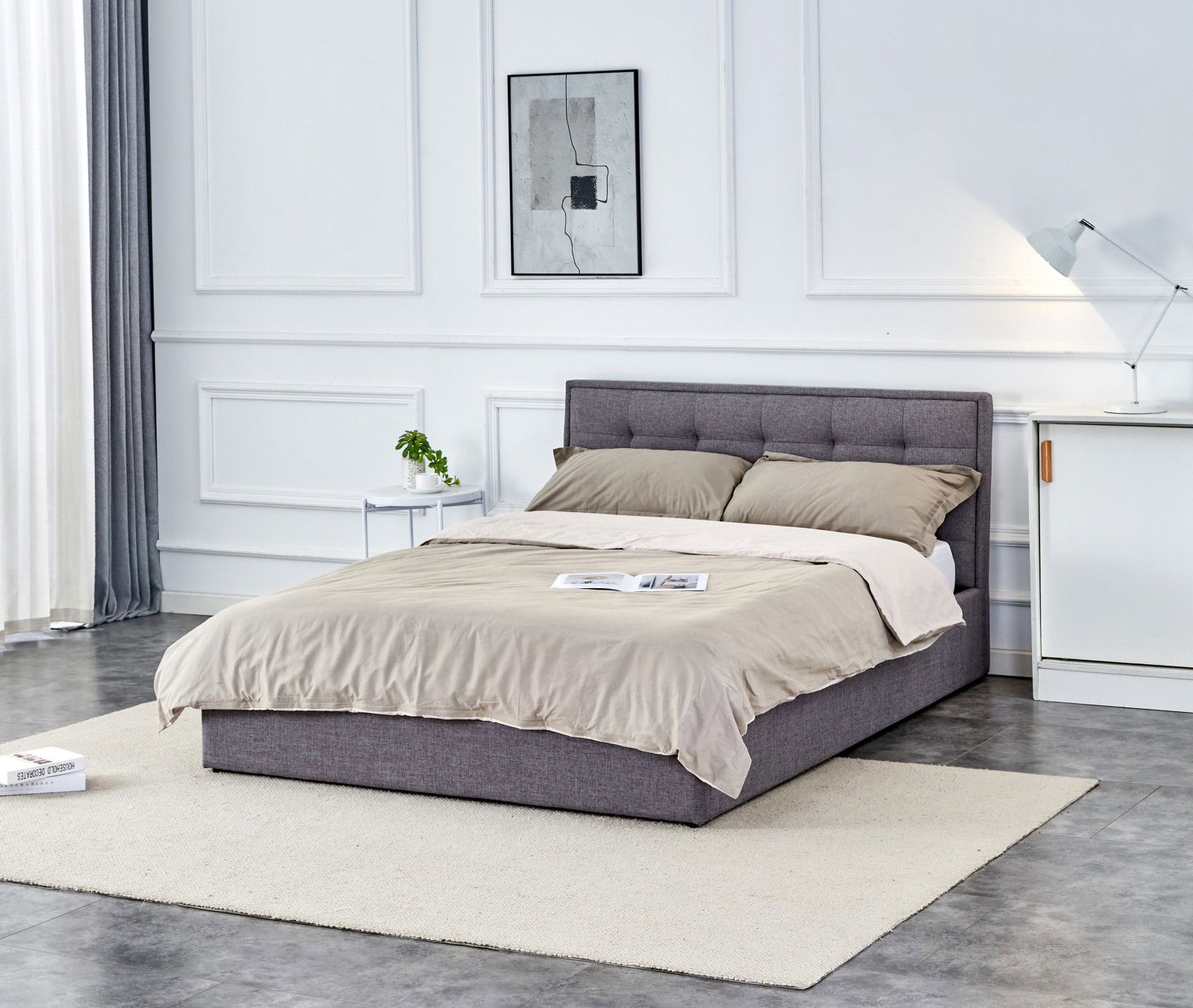 Επενδυμένο κρεβάτι Pada 3