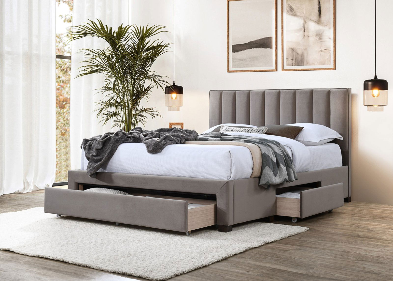 Επενδυμένο κρεβάτι Grake 4