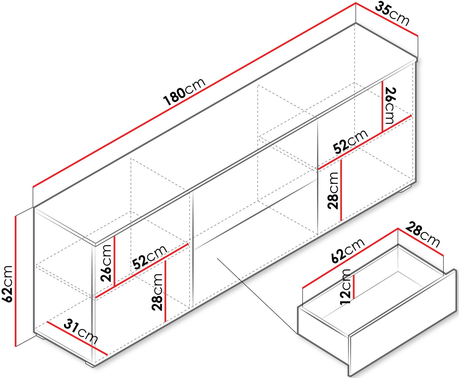 Έπιπλο τηλεόρασης Vera 181 3