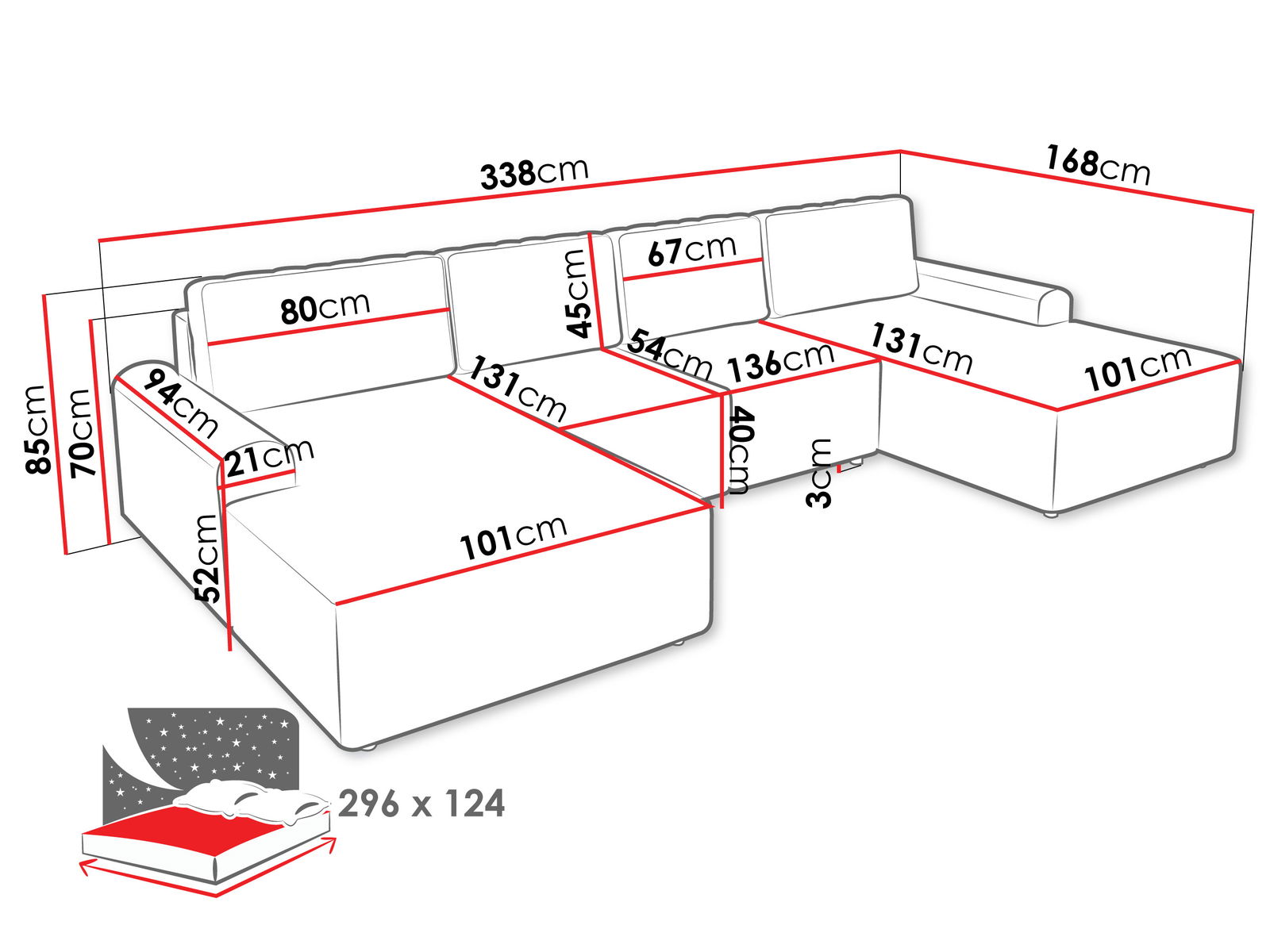 Γωνιακός καναπές Bella XL 3