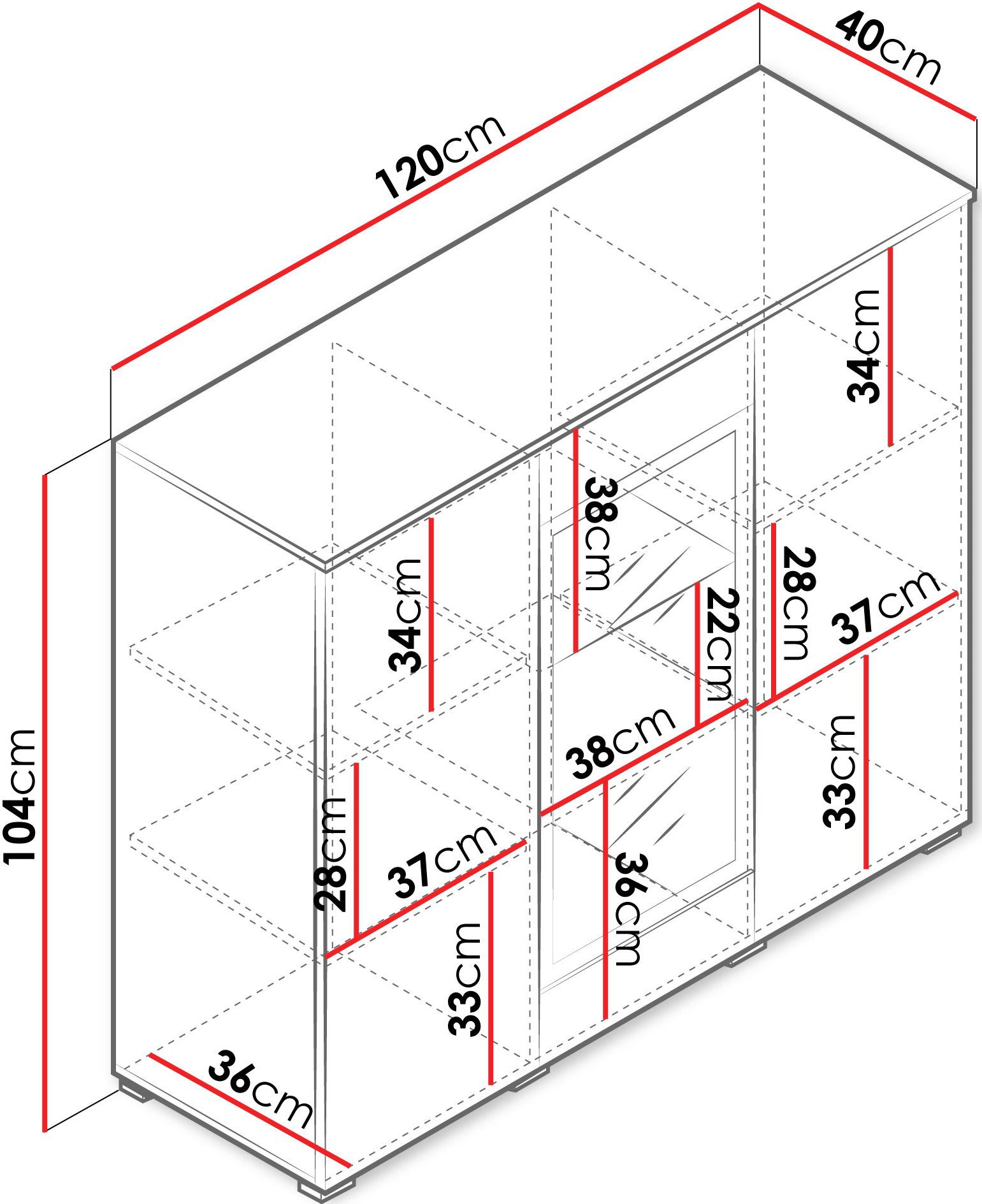 Βιτρίνα Vera mini 3