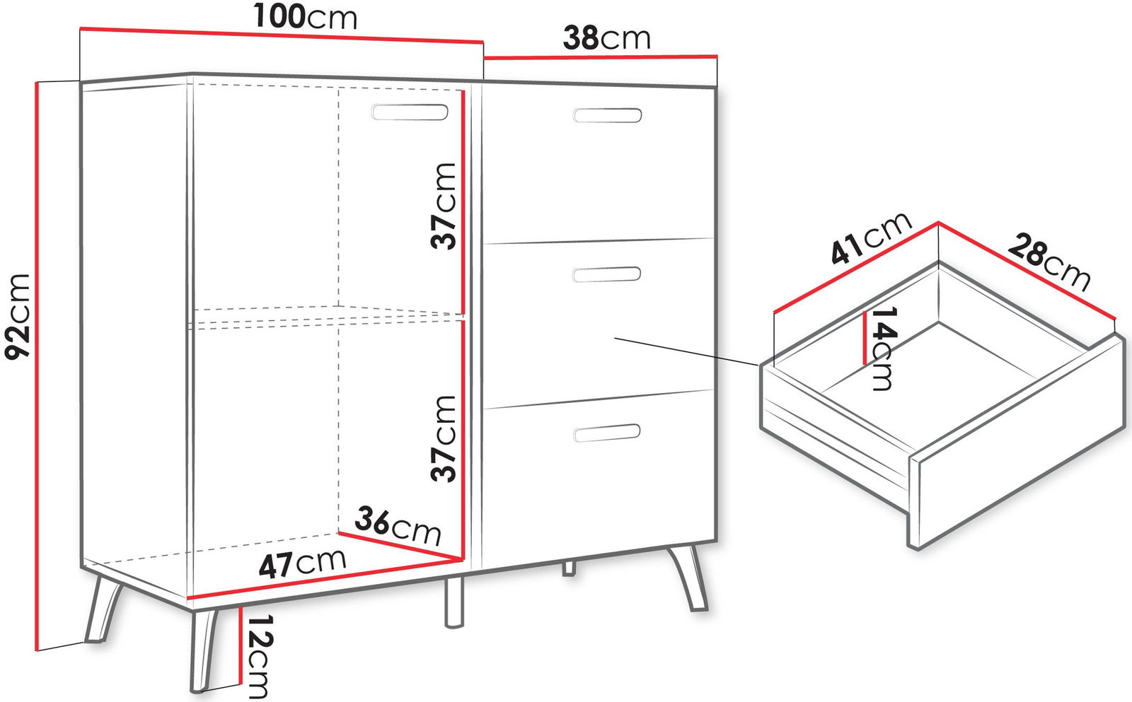 Μπουφές Picru 1D3SZ 3