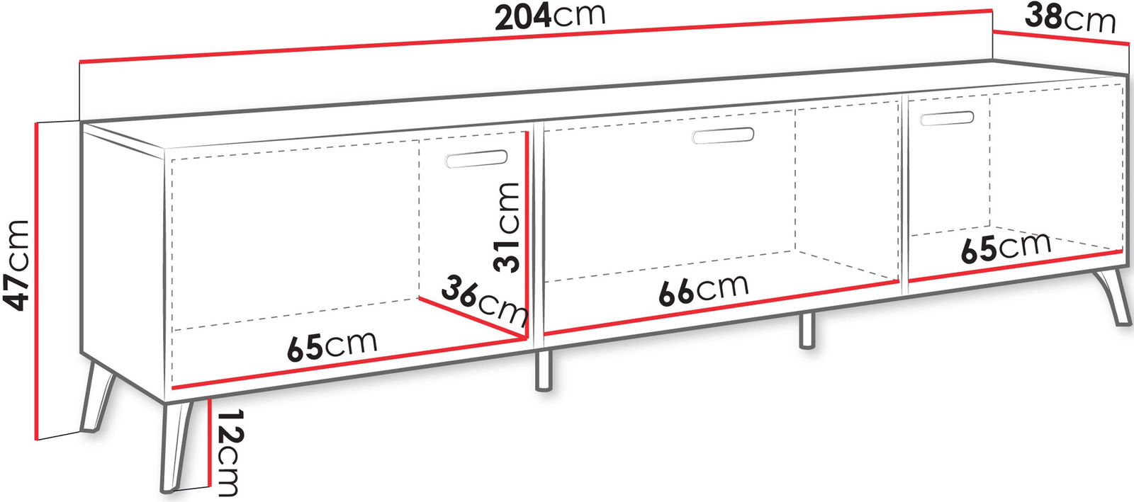 Έπιπλο τηλεόρασης Picru 3D 3