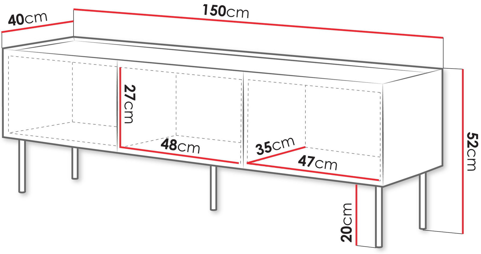 Έπιπλο τηλεόρασης Fellini mini 3