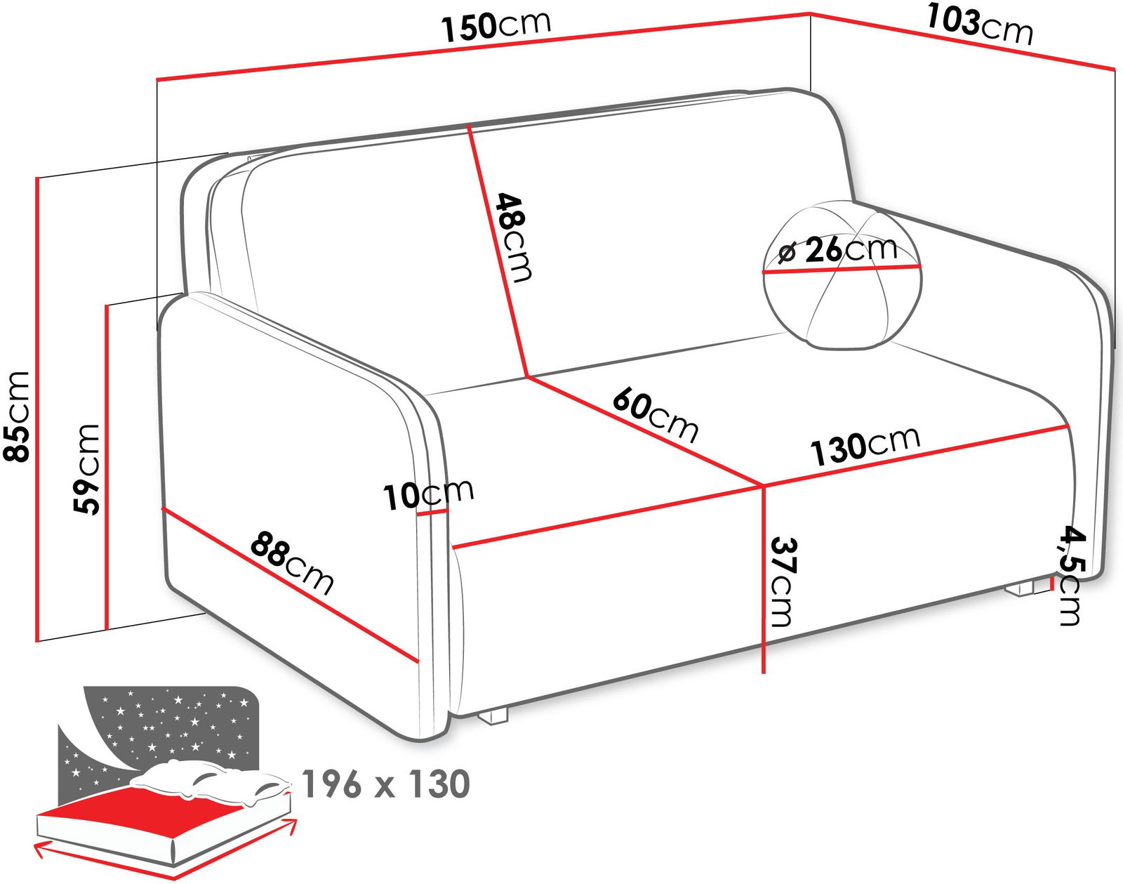 Καναπές Viva Sun III τριθέσιος 3