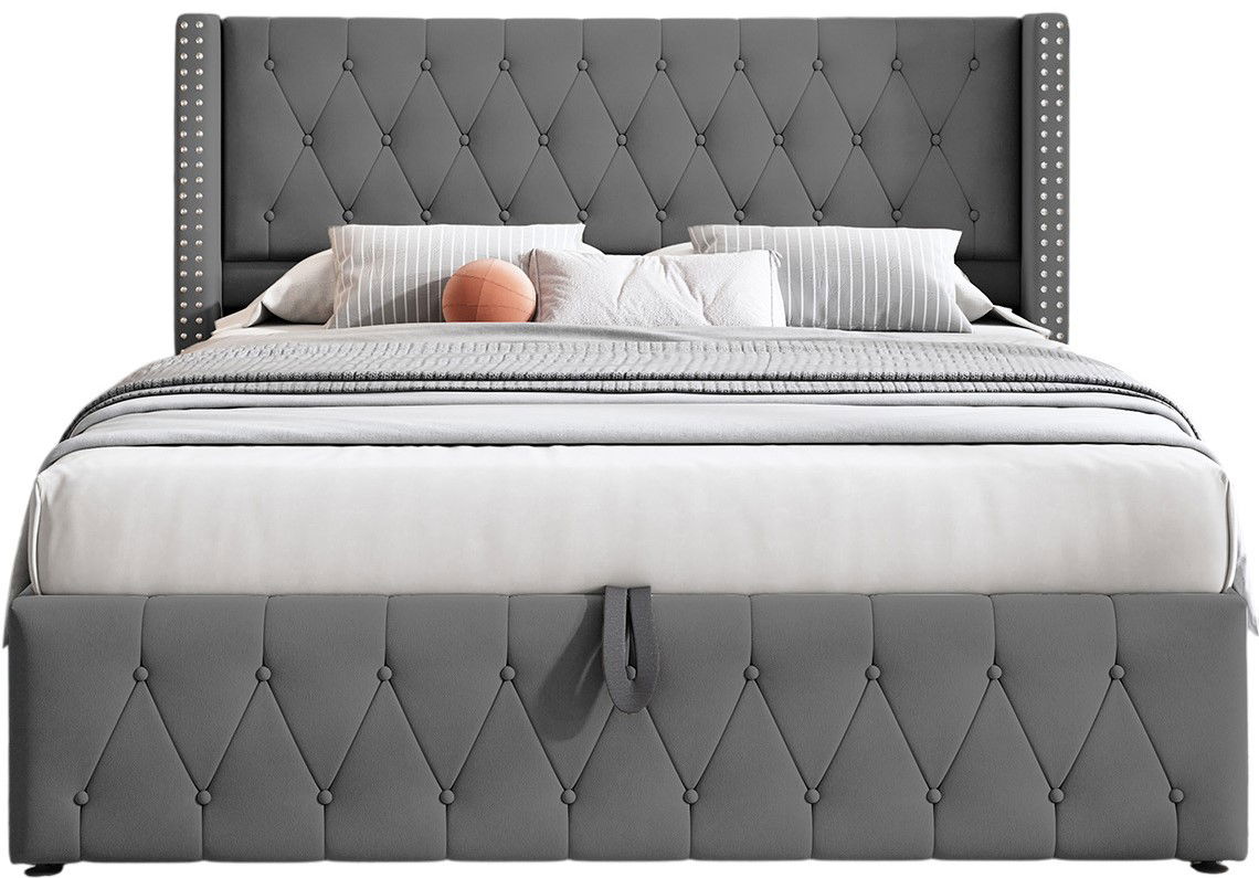 Επενδυμένο κρεβάτι Zenmor-Gkri 1