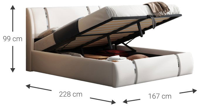 Επενδυμένο κρεβάτι Aelina 4