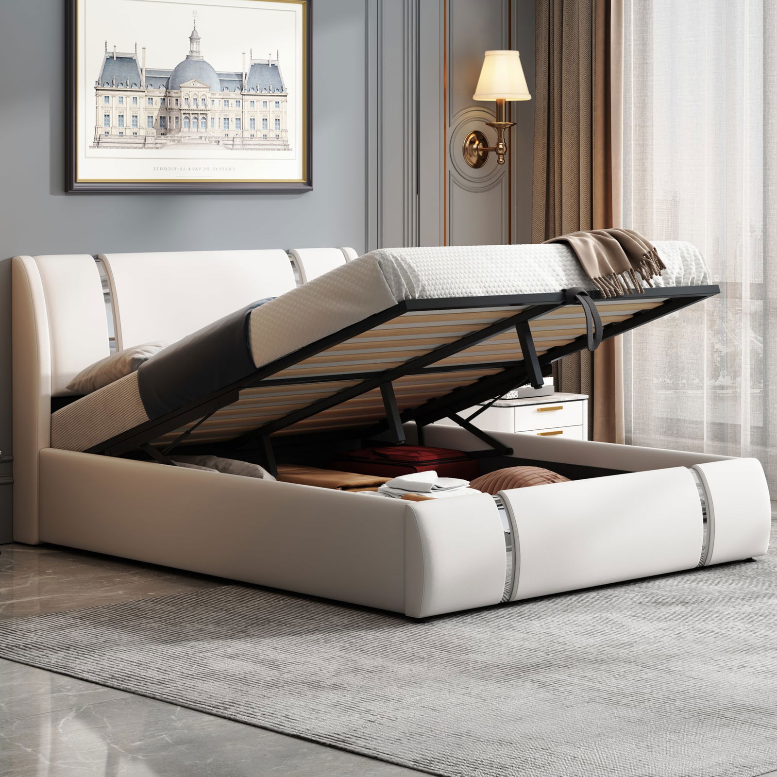 Επενδυμένο κρεβάτι Aelina 6