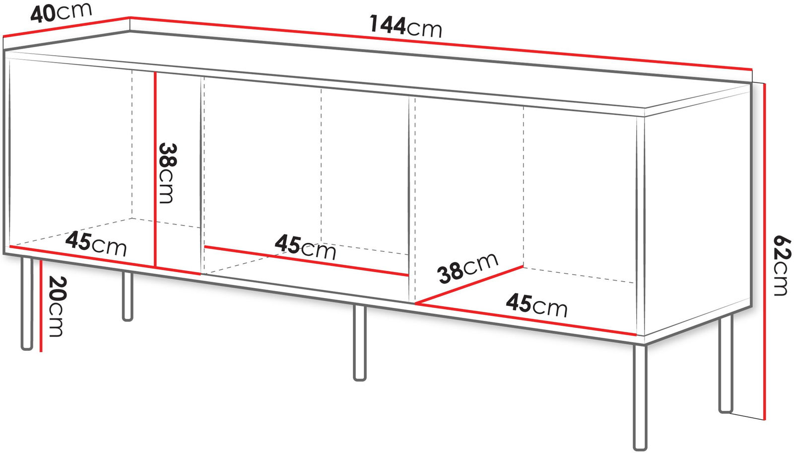 Έπιπλο τηλεόρασης Inserto 150 3D 3