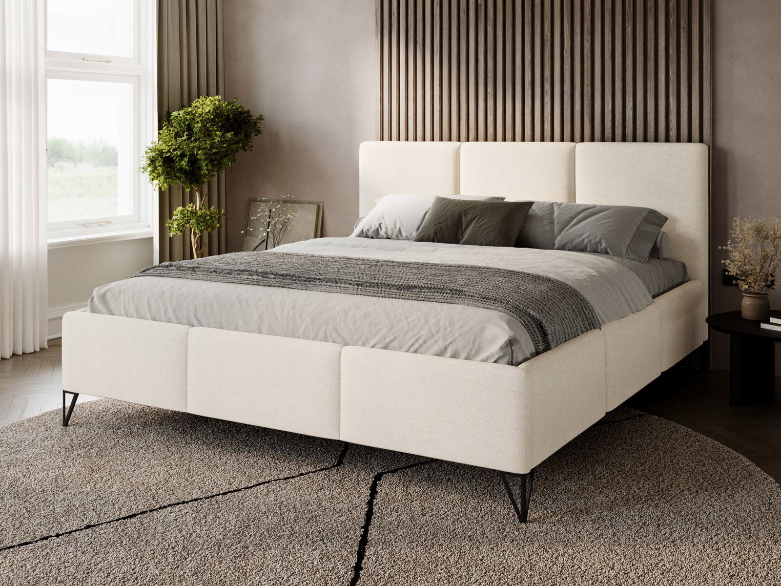 Επενδυμένο κρεβάτι Loren 2