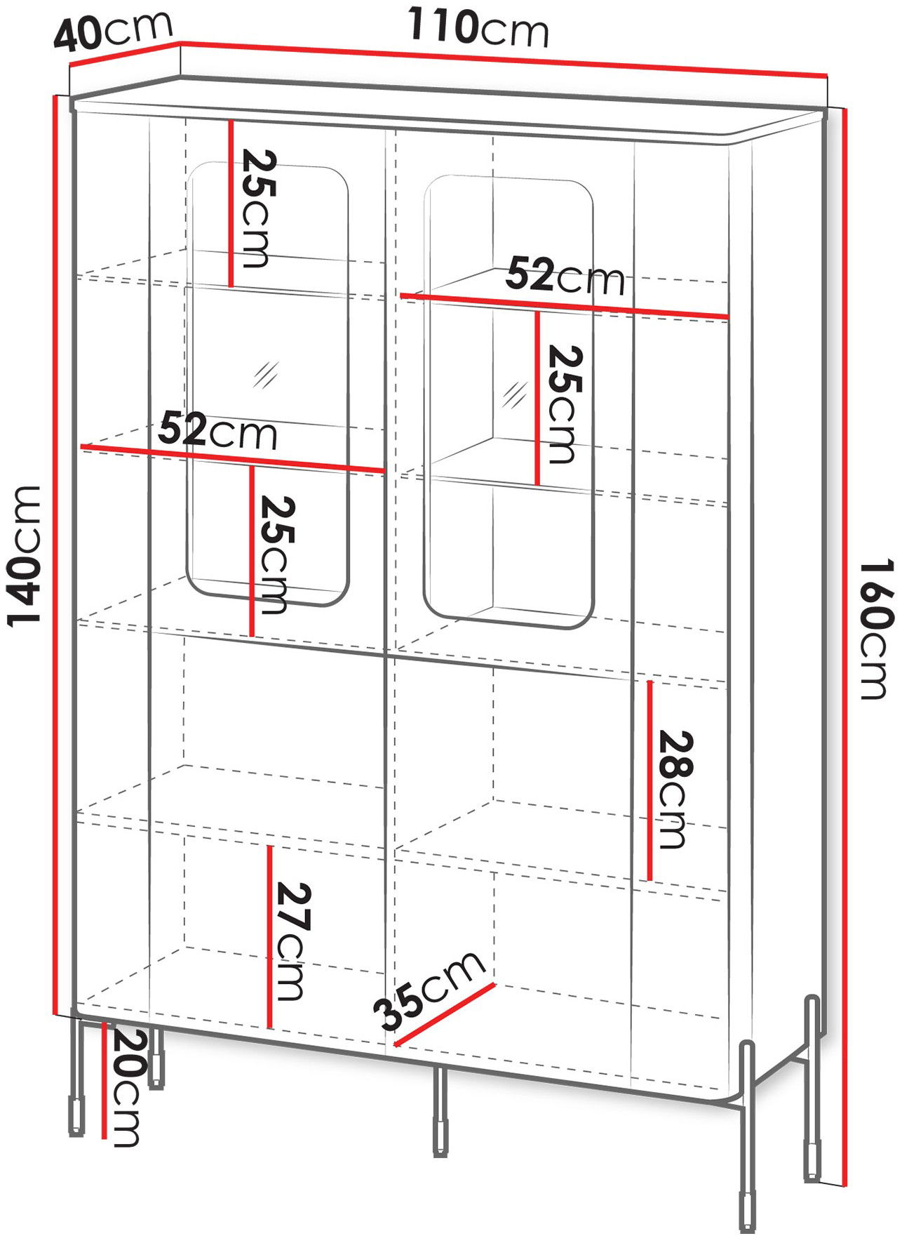Βιτρίνα Vera 110 3