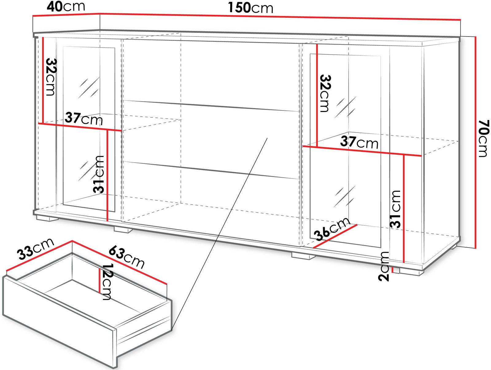 Μπουφές Caro SB 150 4