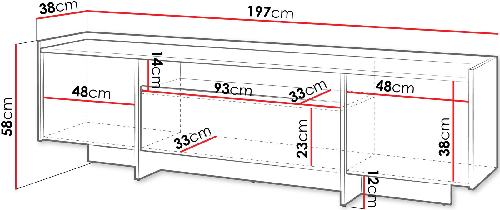 Έπιπλο τηλεόρασης Japandi 3