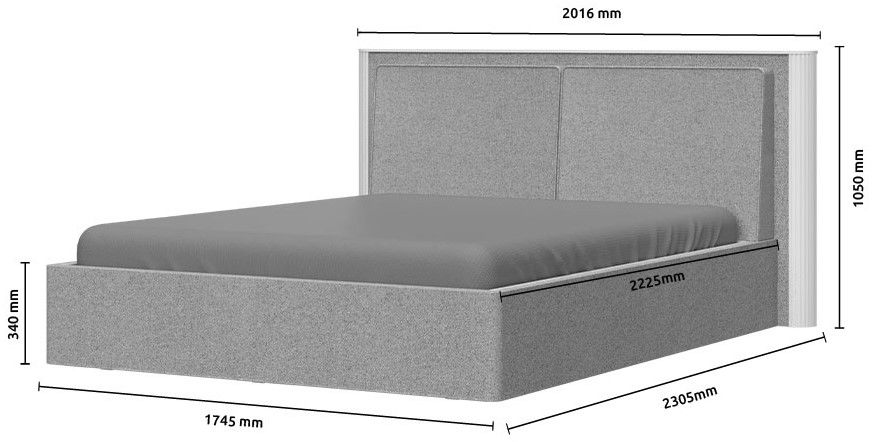 Επενδυμένο κρεβάτι Dutchess 3